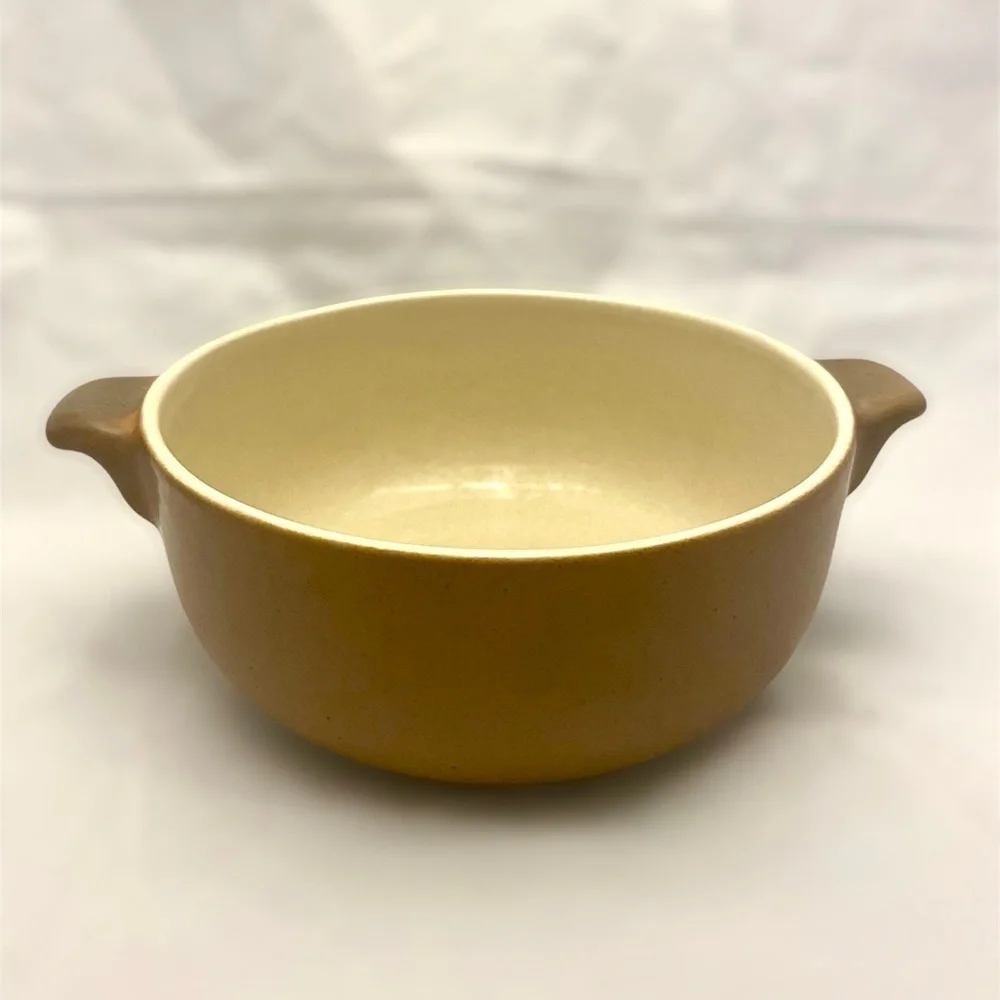 Stoneware Dutch Oven With Handles, No Lid, Brown Color, 4 Qt VGC